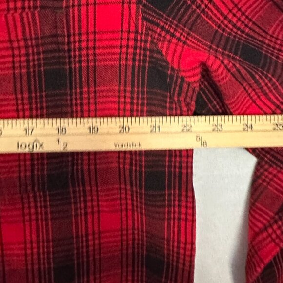 SONOMA MEN'S BUFFALO CHECK FLANNEL CASUAL BUTTON-UP SHIRT RED/BLACK SIZE XL - Picture 7 of 9